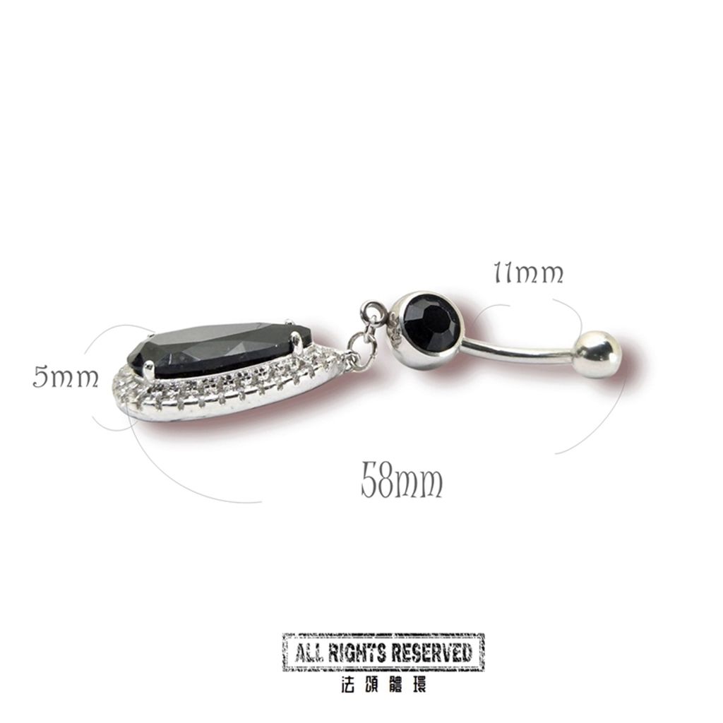 肚臍環 奢華 尺寸