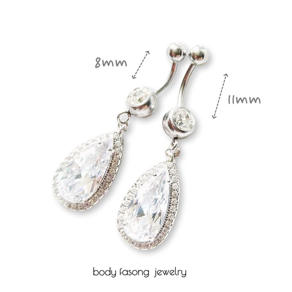 肚臍環 奢華 尺寸