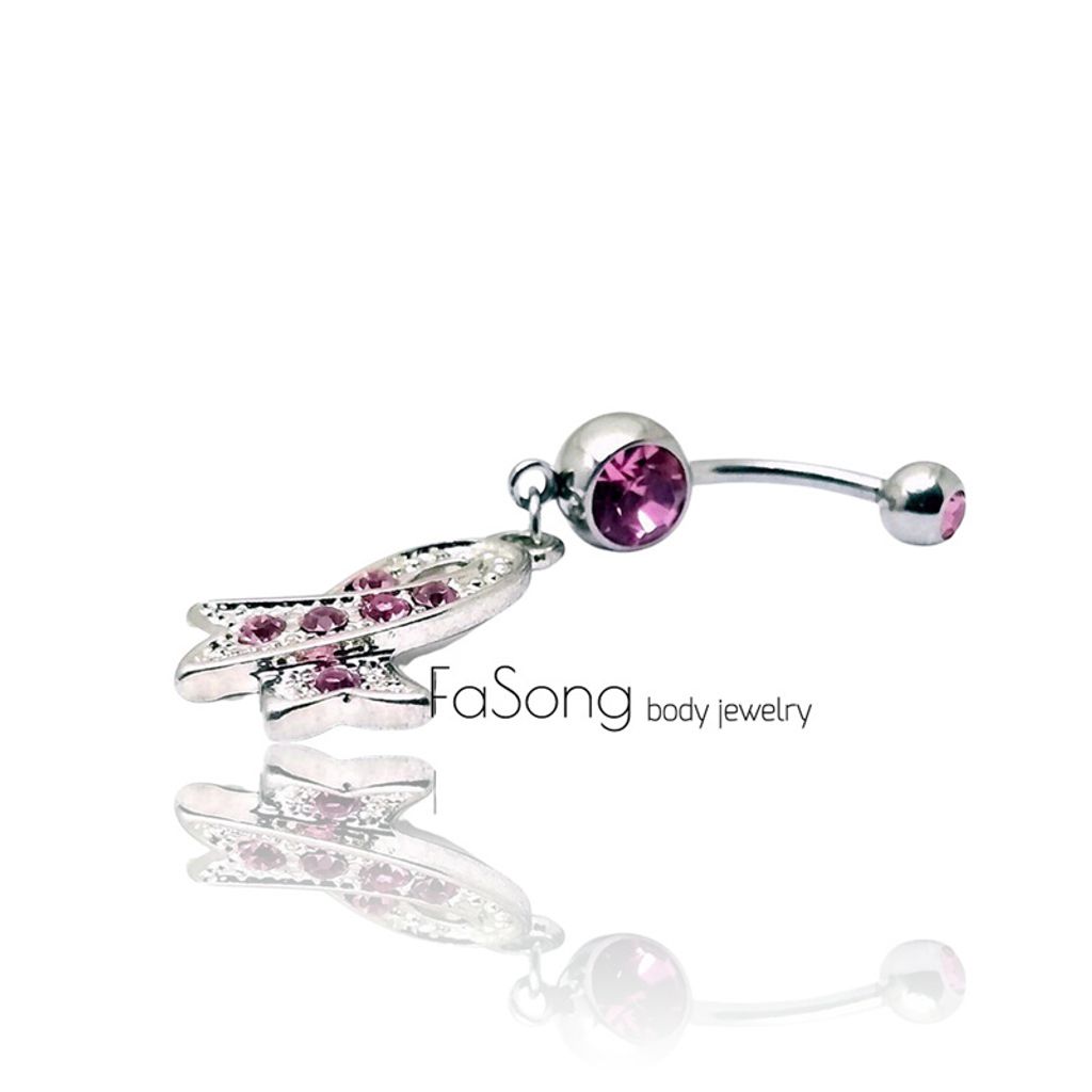 肚臍環 全球防治乳腺癌標誌