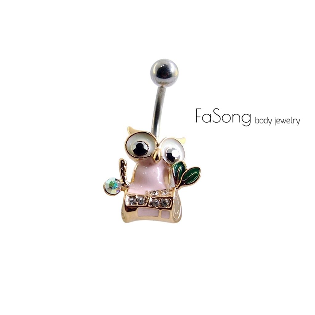 肚臍環 大眼貓頭鷹