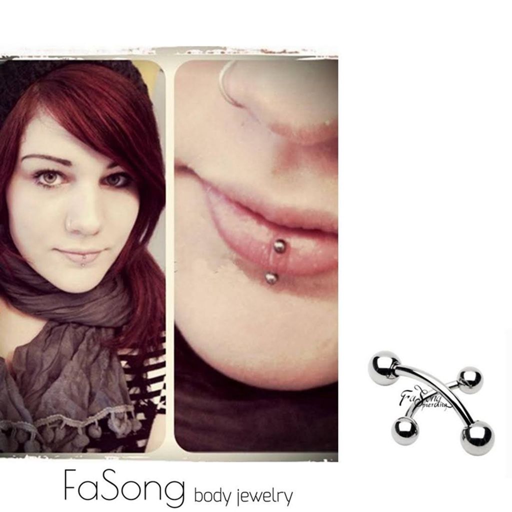 唇環_16G彎曲槓鈴