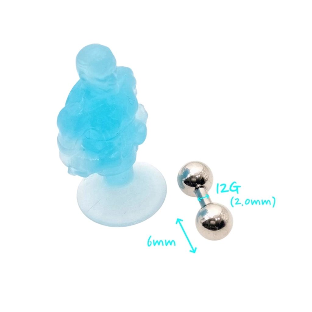 12G超短直槓鈴 鋼珠直徑6mm