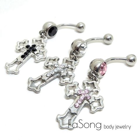 耶利米十字架 肚臍環