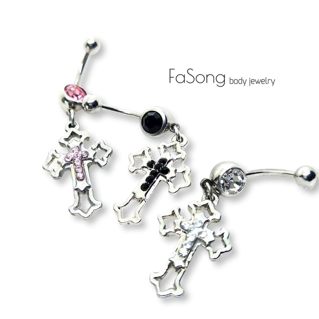 耶利米十字架 肚臍環