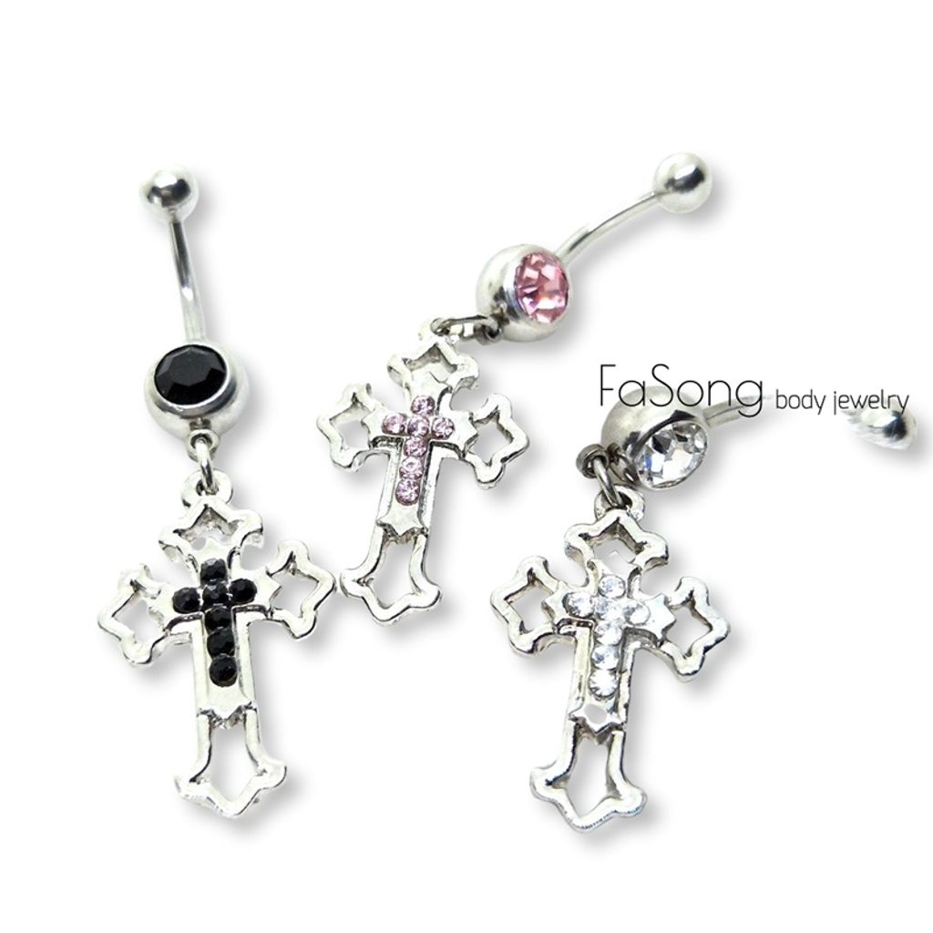 耶利米十字架 肚臍環