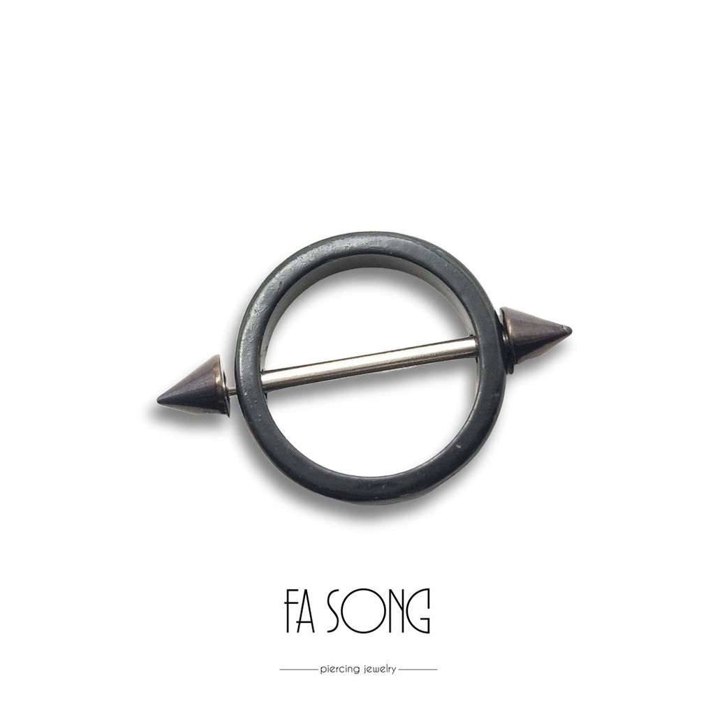 方寸錐 乳環-黑