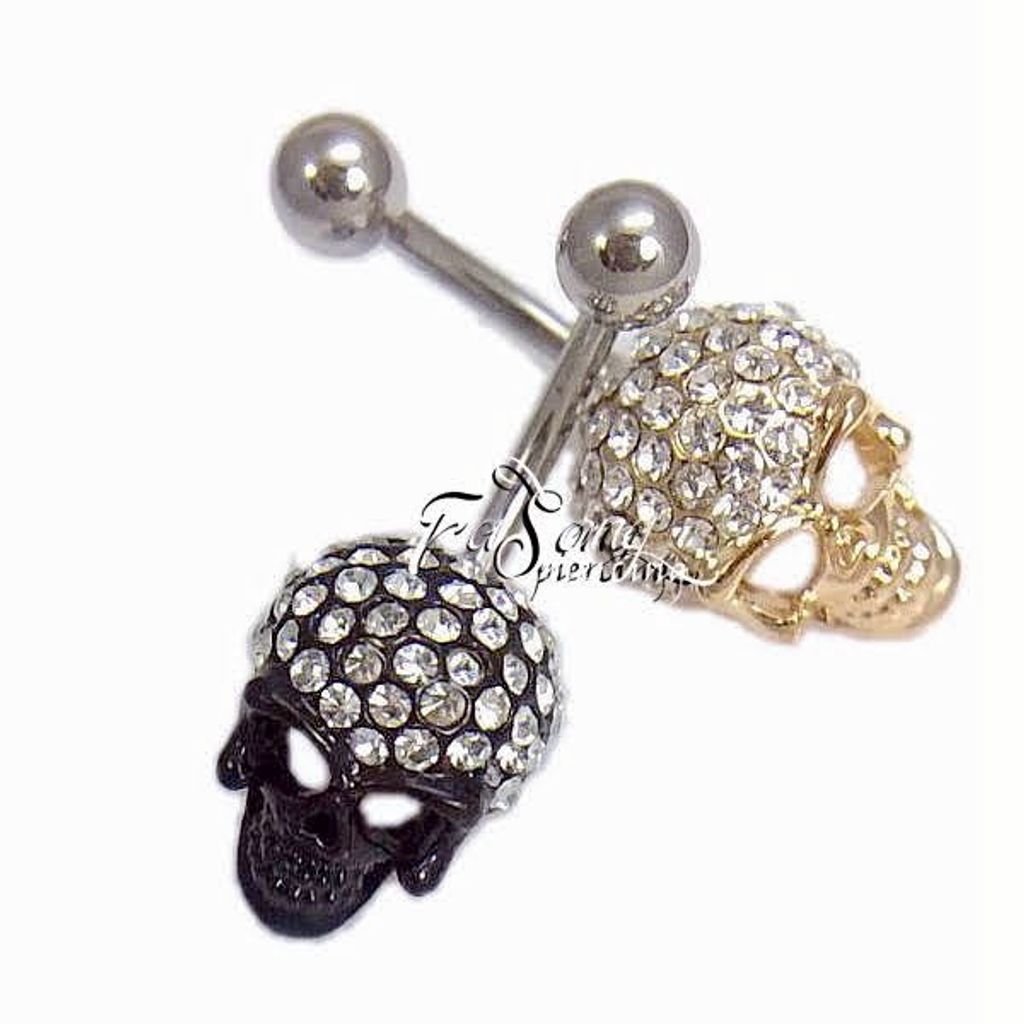 嬉皮骷髅-肚臍環