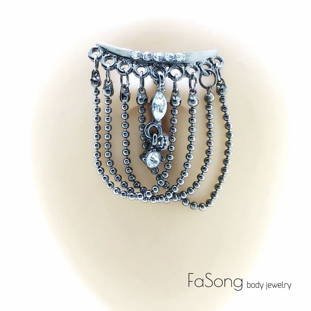 反戴肚臍環-浪漫流蘇