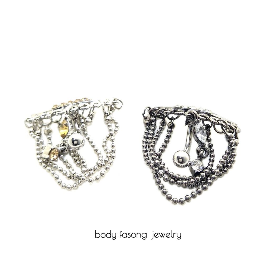 反戴肚臍環-浪漫流蘇