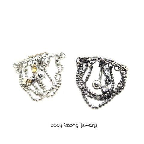 反戴肚臍環-浪漫流蘇