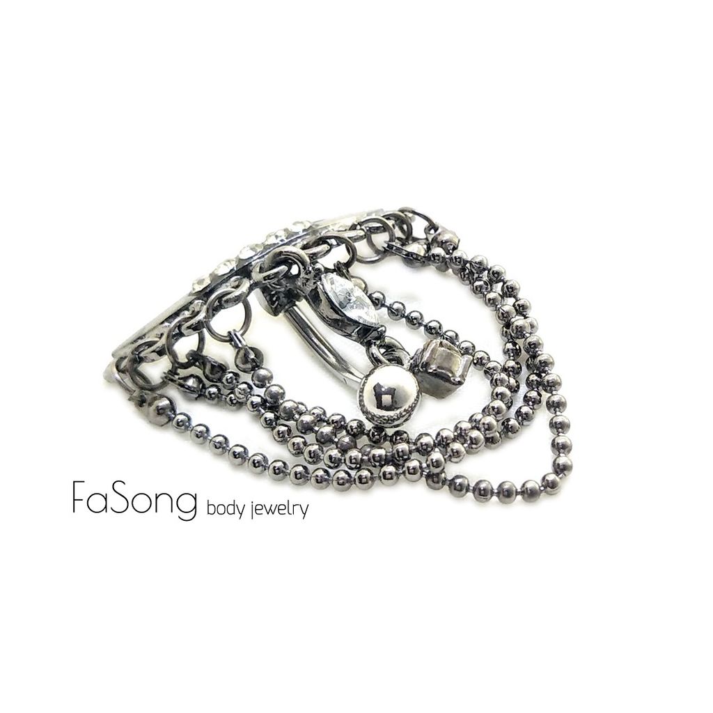 反戴肚臍環-浪漫流蘇