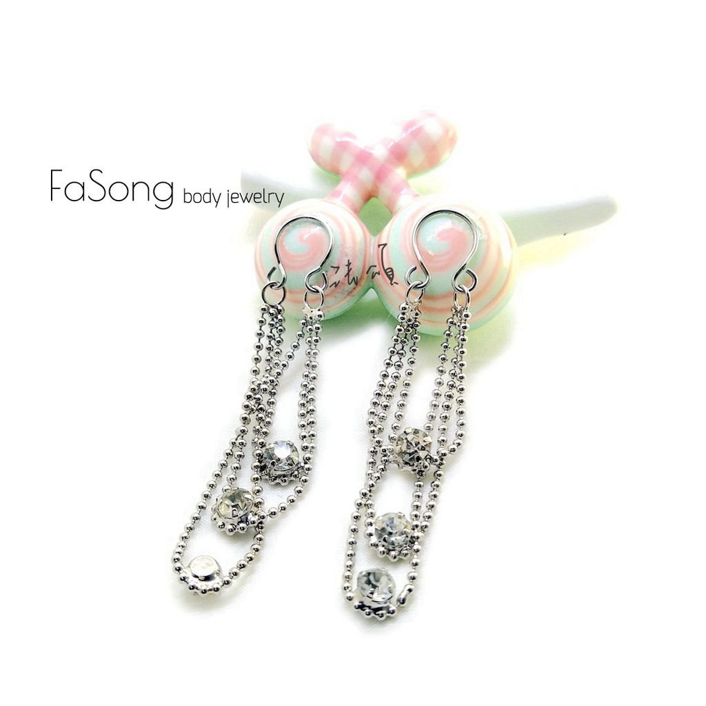 晶石垂墜乳夾_假乳環