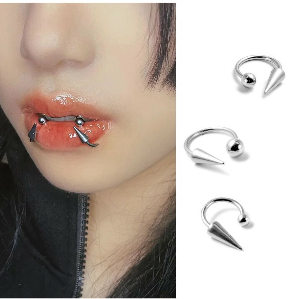 16G惡魔牙唇環