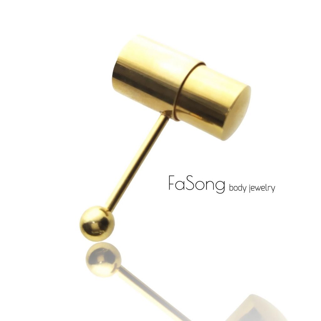 金色震動款舌環