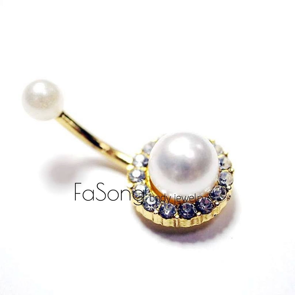 珠落玉盤-肚臍環