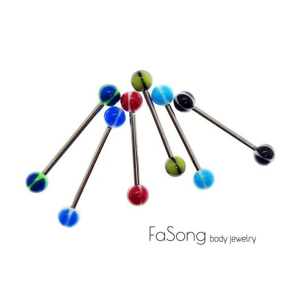 14G馬卡龍星星-舌環 工業環