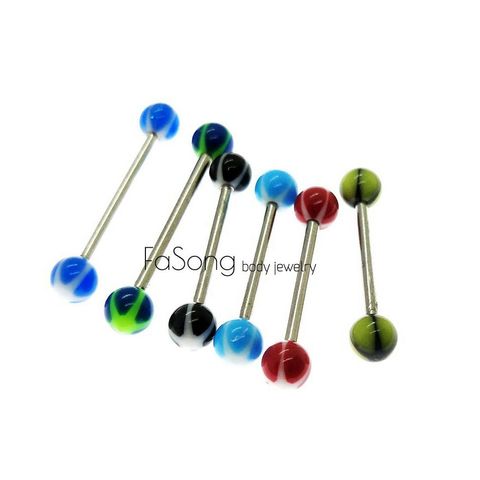 14G馬卡龍星星-舌環 工業環