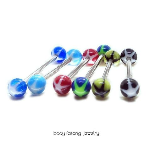 14G馬卡龍星星-舌環 工業環