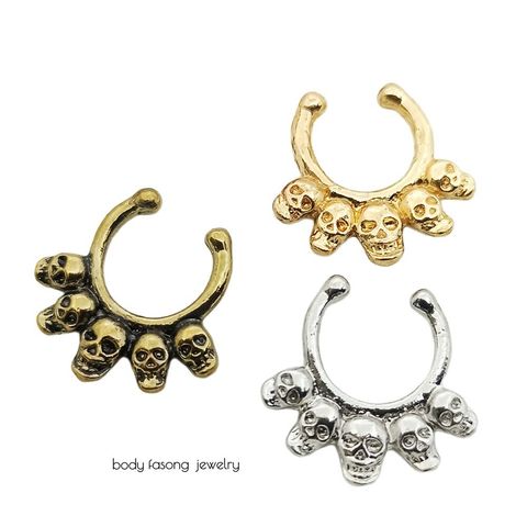 Skull-假鼻環 鼻中環