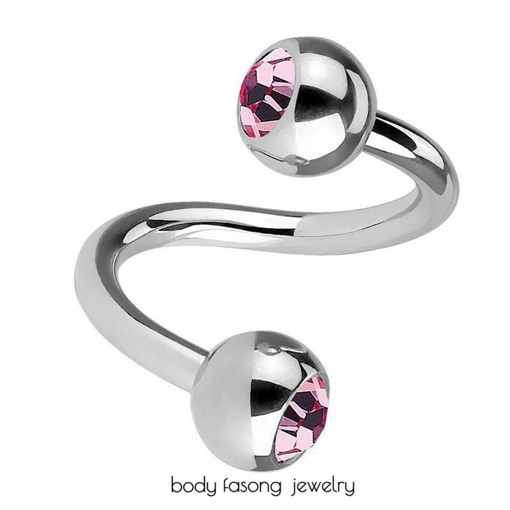 16G 雙鑽 螺旋槓鈴_淺紫