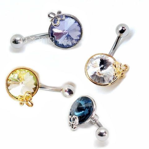 蝶舞晶鋯 肚臍環