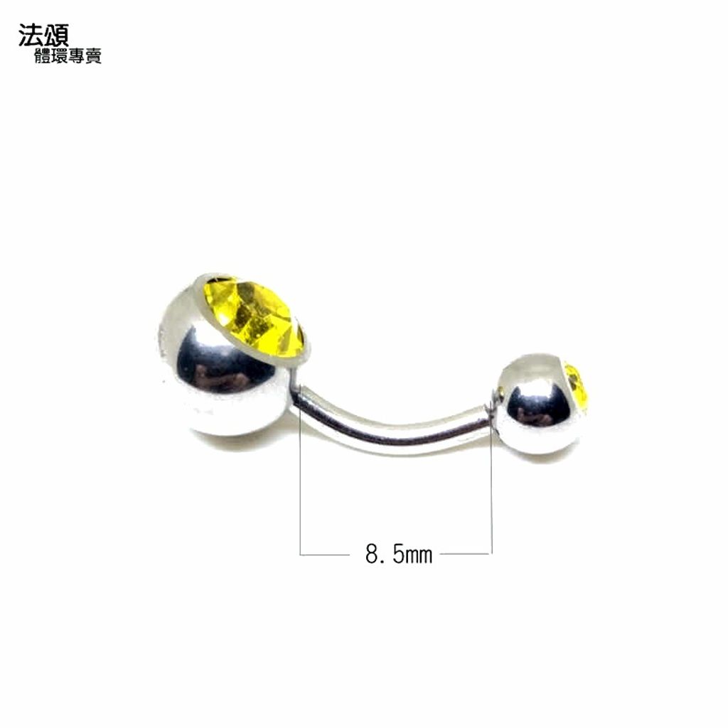 8.5mm短針肚臍環 尺寸