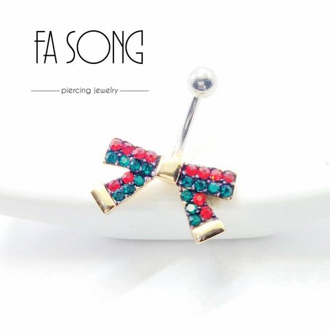 肚臍環 英格蘭風蝴蝶結