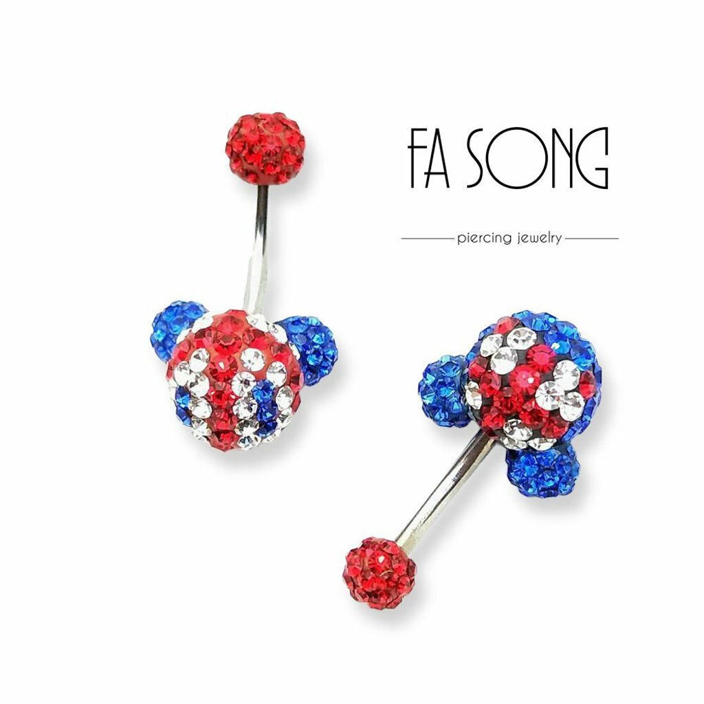 滿鑽米奇 肚臍環