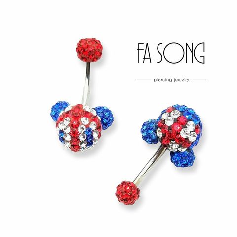 滿鑽米奇 肚臍環