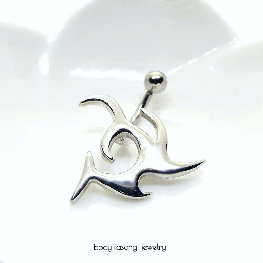 火焰圖騰-可反戴肚臍環