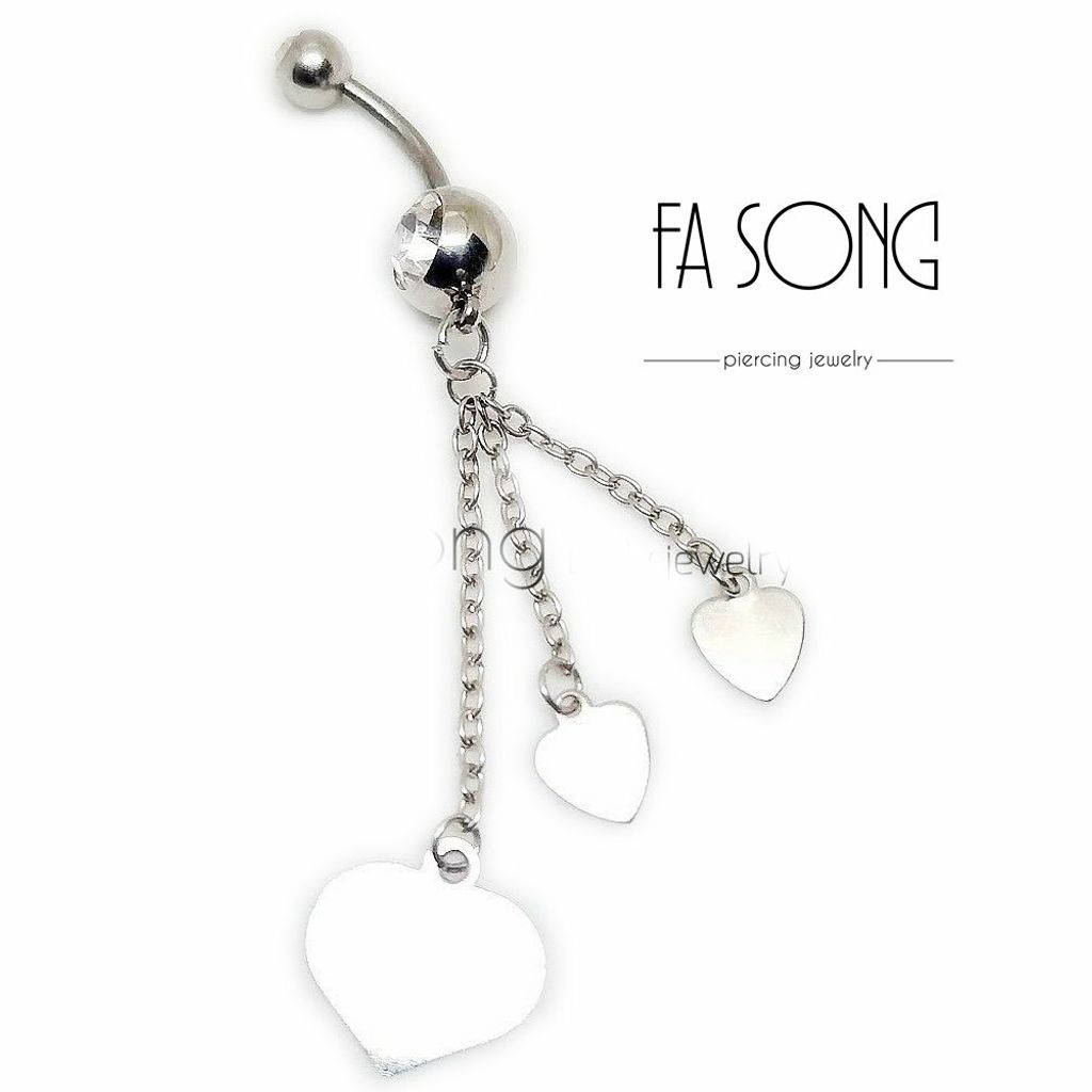 心心相映 肚臍環