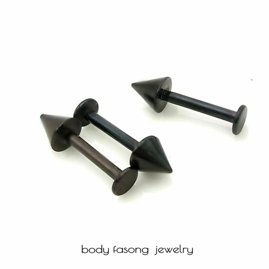 黑鈦錐-耳環、唇環、鼻環