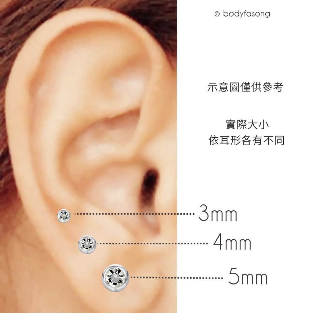 16G鑽珠配戴示意圖