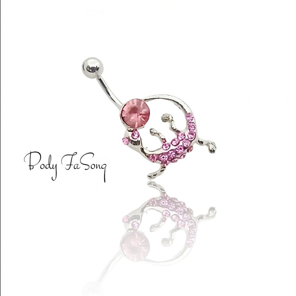 肚臍環 Pink lizard