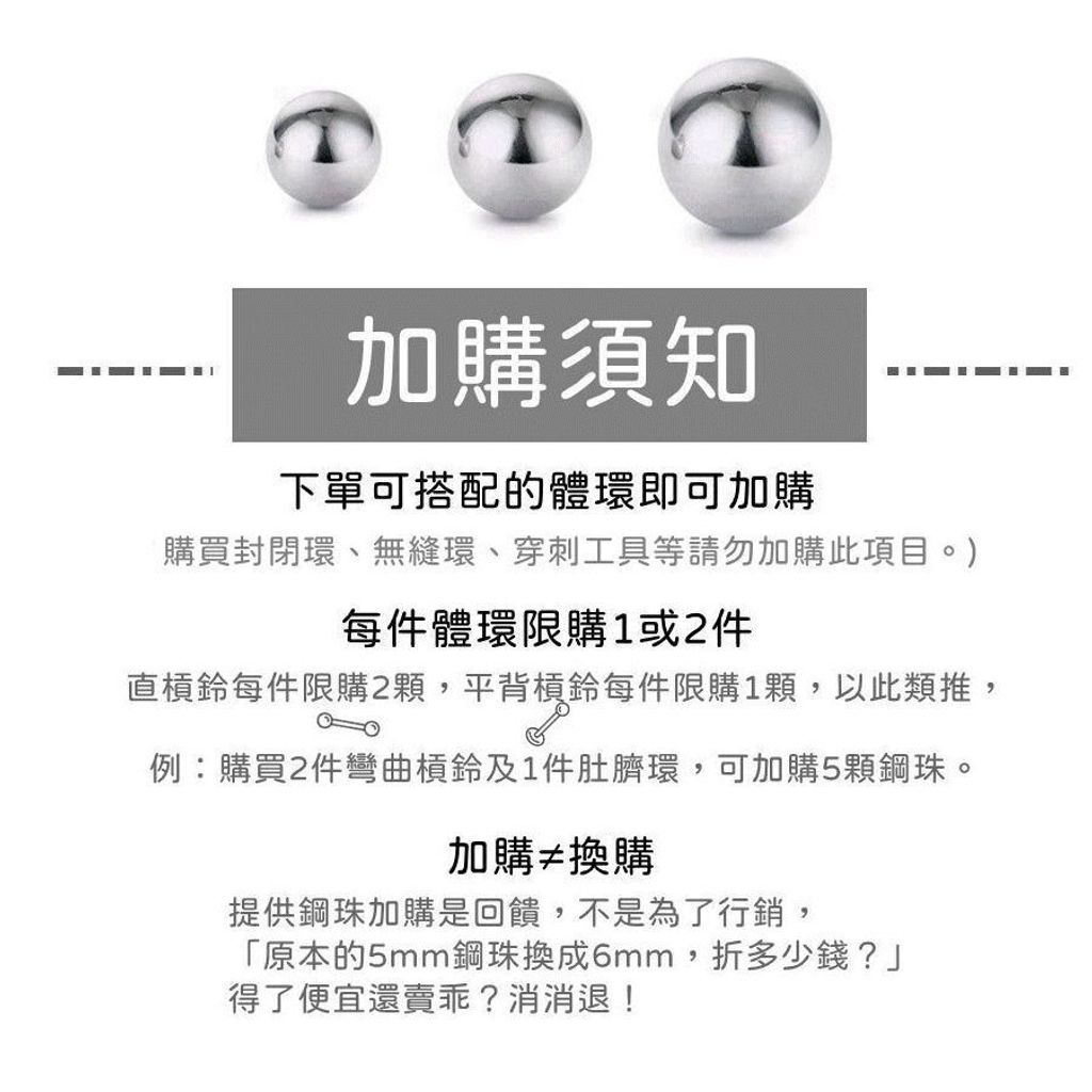 加購穿環配件須知