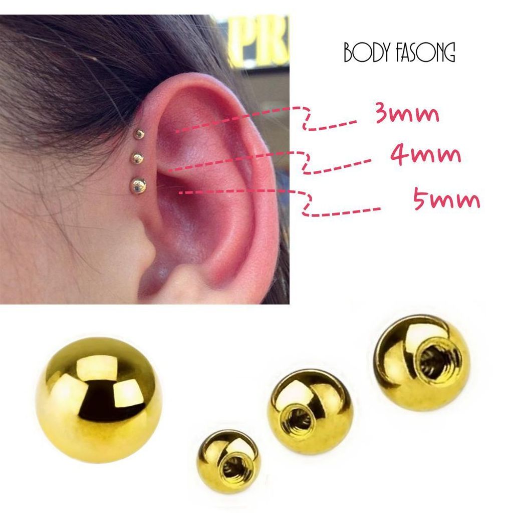 16G金色鎖珠 轉珠