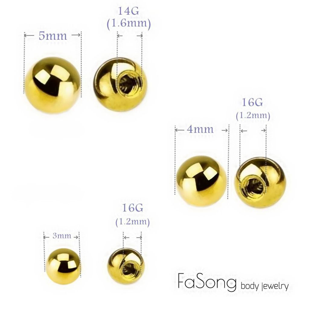 16G金色鎖珠 轉珠