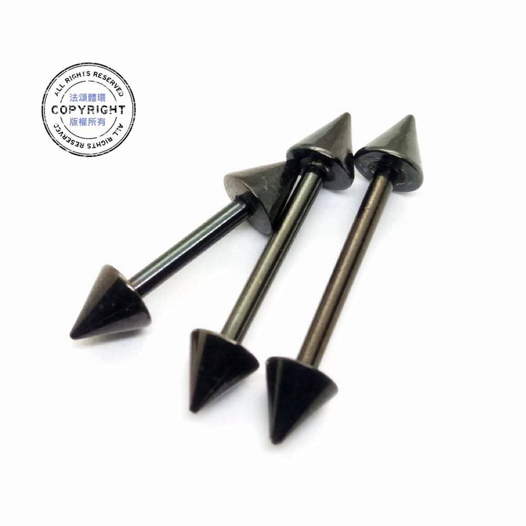 14G黑鈦錐形 直槓鈴