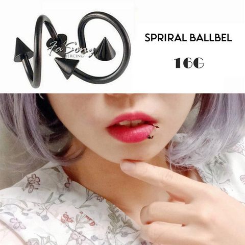 16G黑鈦錐螺旋槓鈴