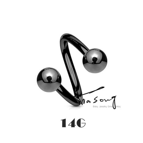 14G黑鈦鋼珠款螺旋槓鈴