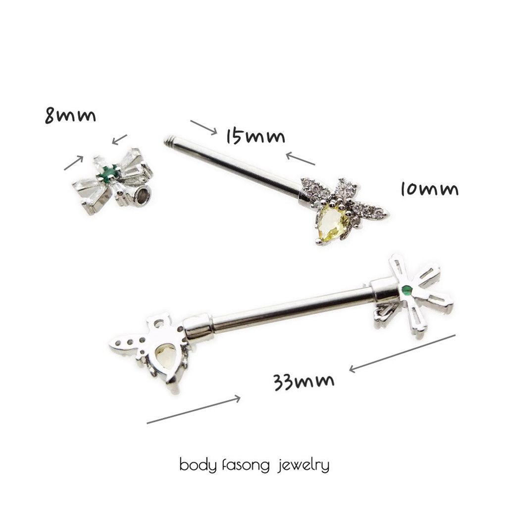 乳環_花與蜂 尺寸