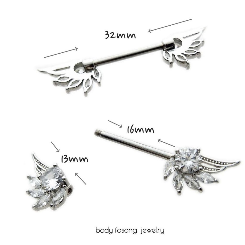 雪羽_乳頭槓鈴 尺寸