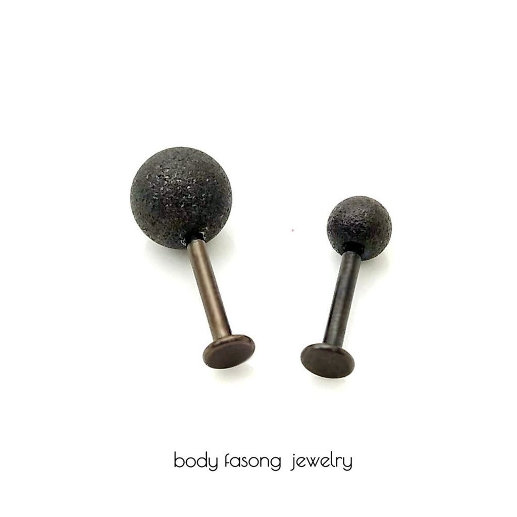 14G霧黑款-耳環 鼻環 唇環