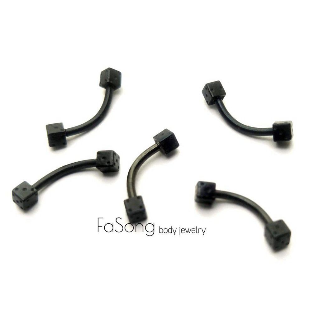 16G黑鈦骰子-彎曲槓鈴