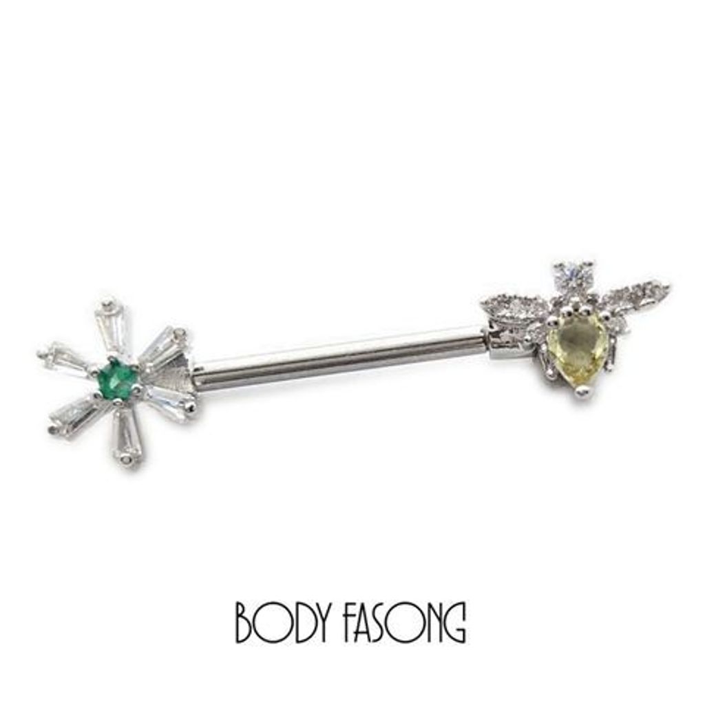 花與蜂乳頭槓鈴