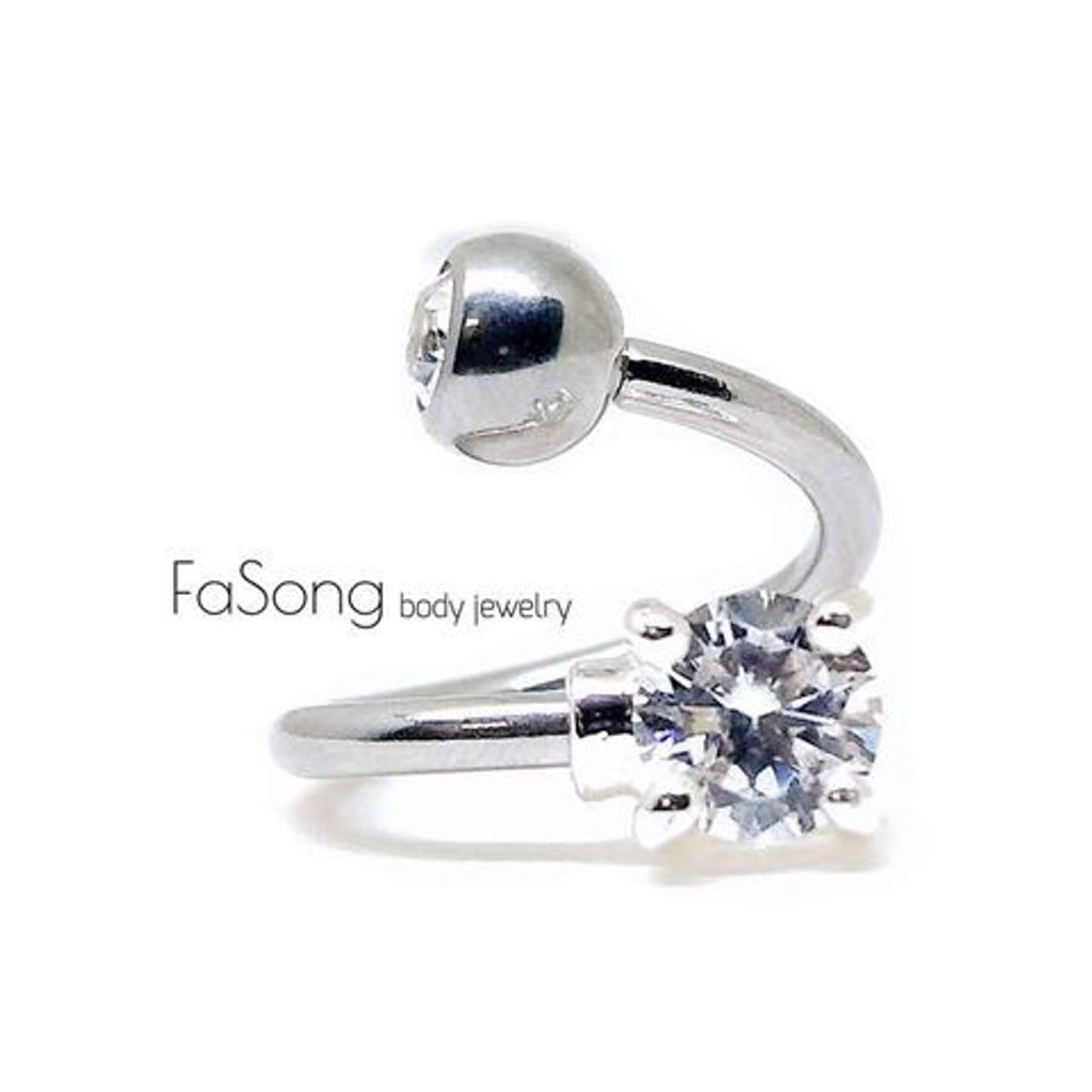 園鋯-螺旋款肚臍環