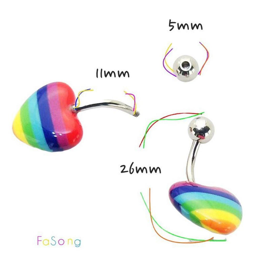 彩虹驕傲-肚臍環