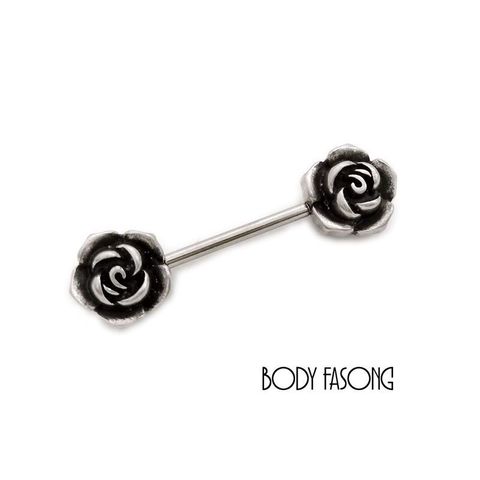 復古版玫瑰 乳環