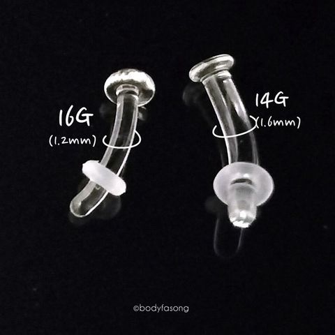 玻璃彎曲槓鈴16G與14G比較