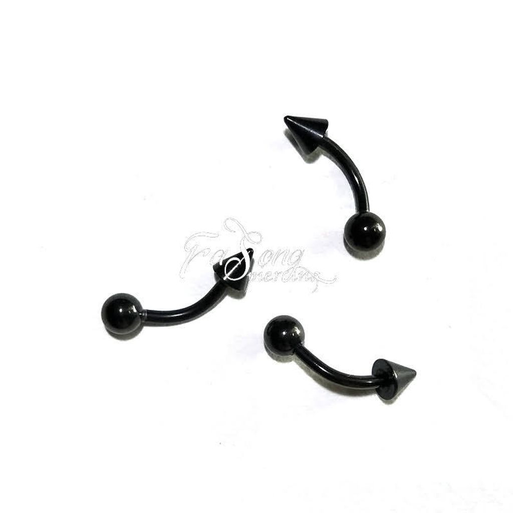 16G黑鈦圓錐 彎曲槓鈴